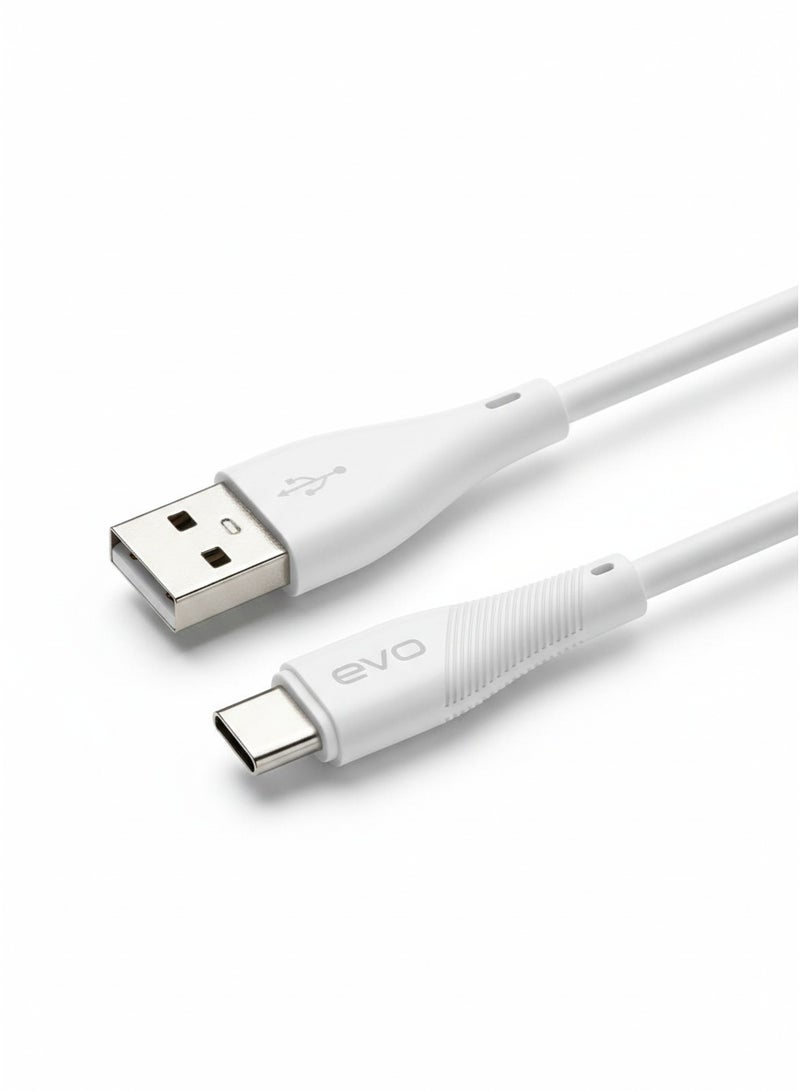 إيفو كابل الشحن السريع ونقل البيانات B04T من USB إلى Type-C، شحن عالي السرعة ونقل بيانات مستقر، تصميم متين مقاوم للانحناء، مظهر عصري أنيق للاستخدام المنزلي والمكتبي والسفر - Image 3